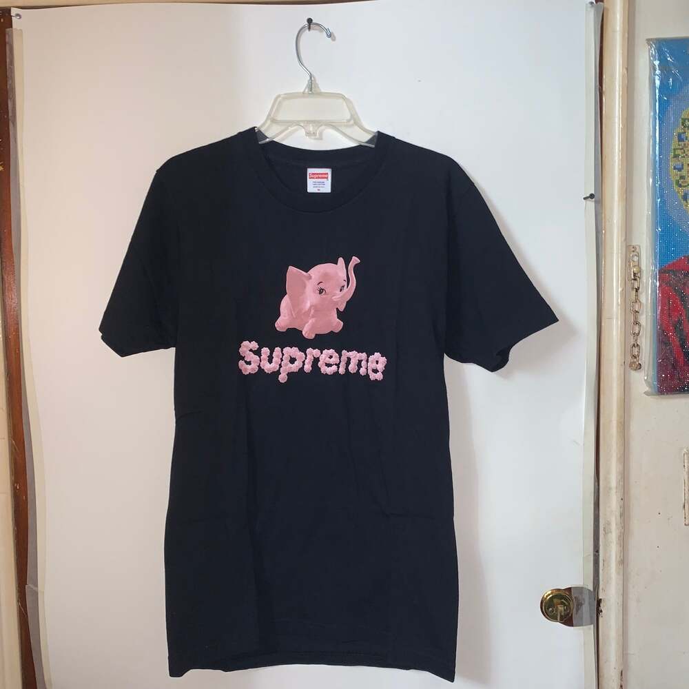 Supreme Elephant Tee in Black graphic print T-shirt ss17 Men’s size Medium